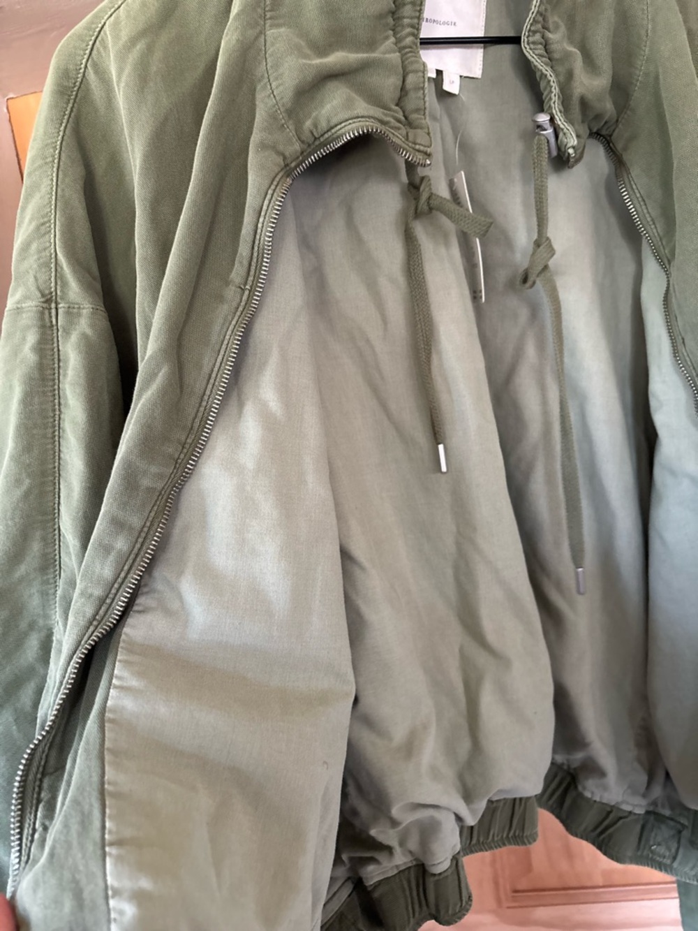 NWT ANTHROPOLOGIE Canvas Oversized Utility Jacket, Cotton,Army Green, Fall LP - Picture 8 of 15